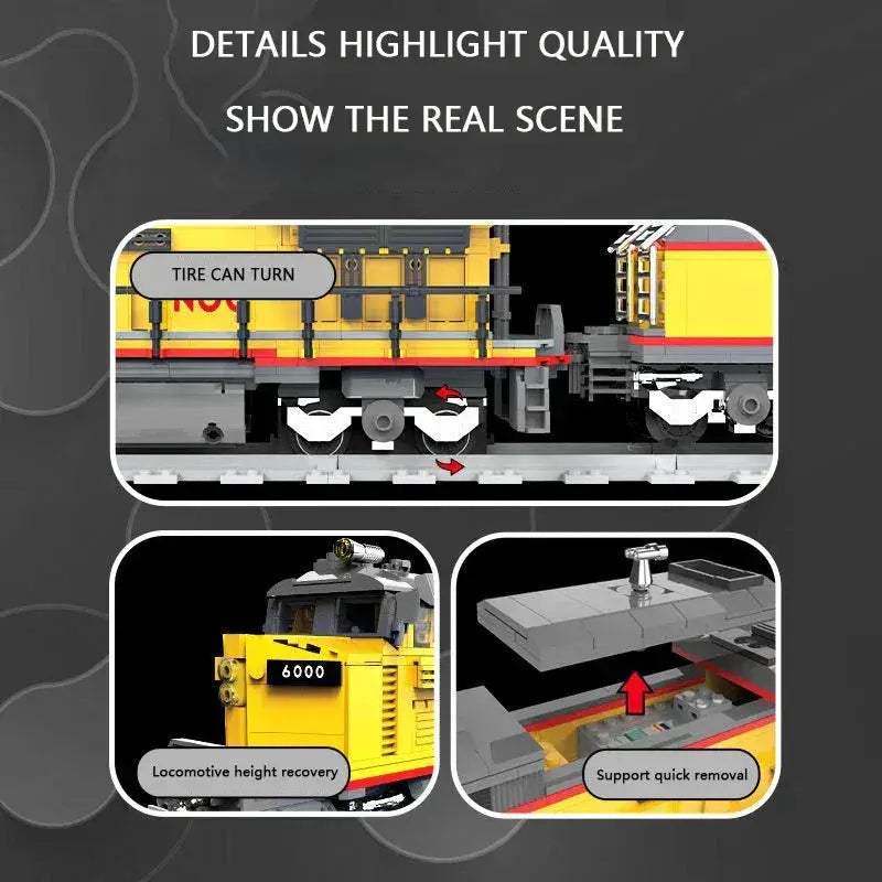 Educational Train Building Blocks Set With 1162 Pieces - ToylandEU