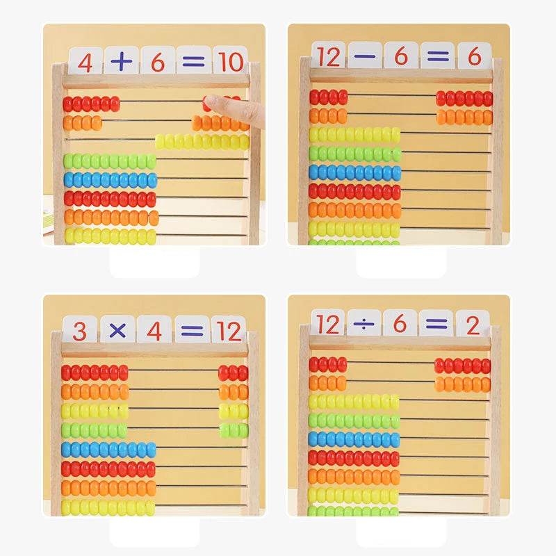 Educational Wooden Abacus Rainbow Beads For Children - ToylandEU
