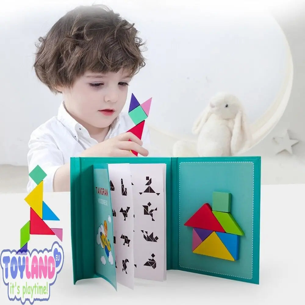 Educational Wooden Magnetic 3D Tangram Puzzle Drawing Board Toy for Children Toyland EU Toyland EU