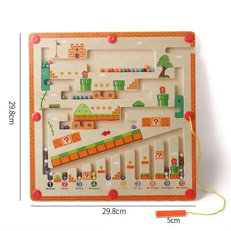 Educational Wooden Magnetic Color Maze For Kids Learning - ToylandEU