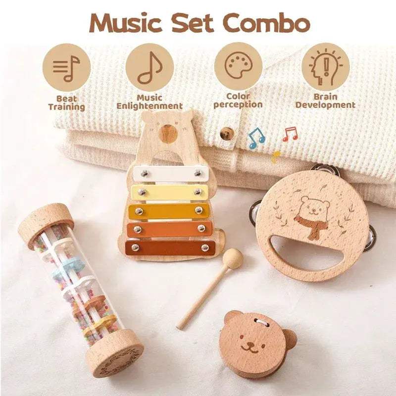 Educational Wooden Musical Toys Xylophone Set For Toddlers - ToylandEU