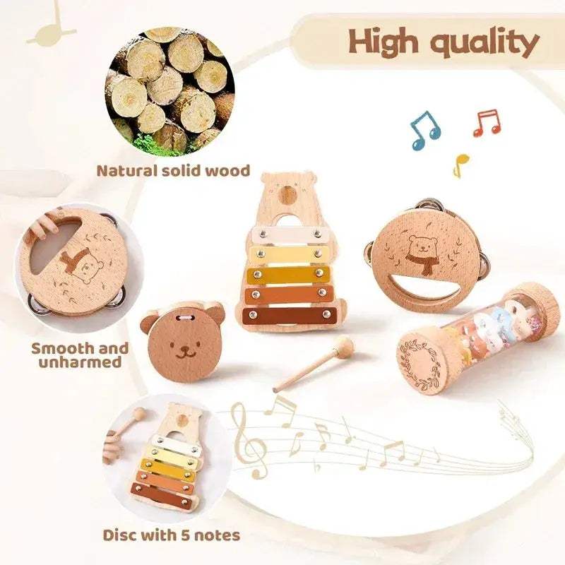 Educational Wooden Musical Toys Xylophone Set For Toddlers - ToylandEU