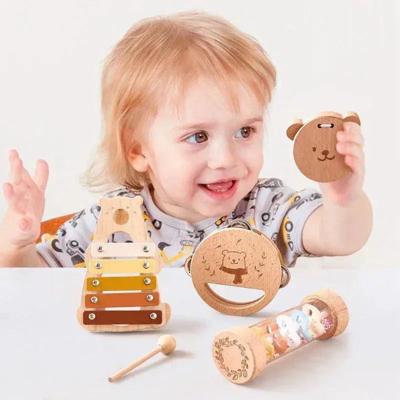  Educational Wooden Musical Toys Xylophone Set Safe Wood -  ToylandEU™