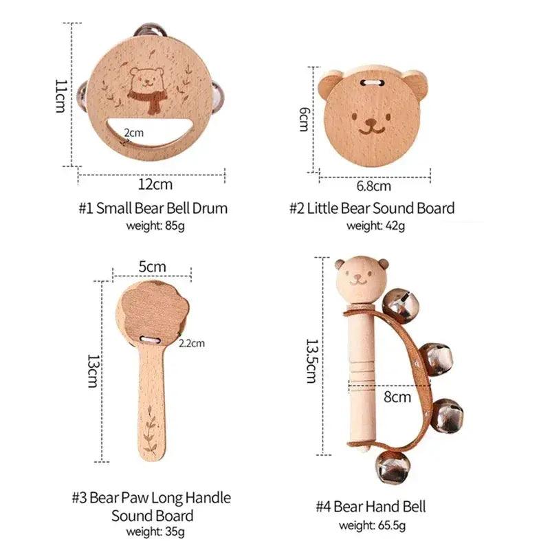  Educational Wooden Musical Toys Xylophone Set Safe Wood -  ToylandEU™