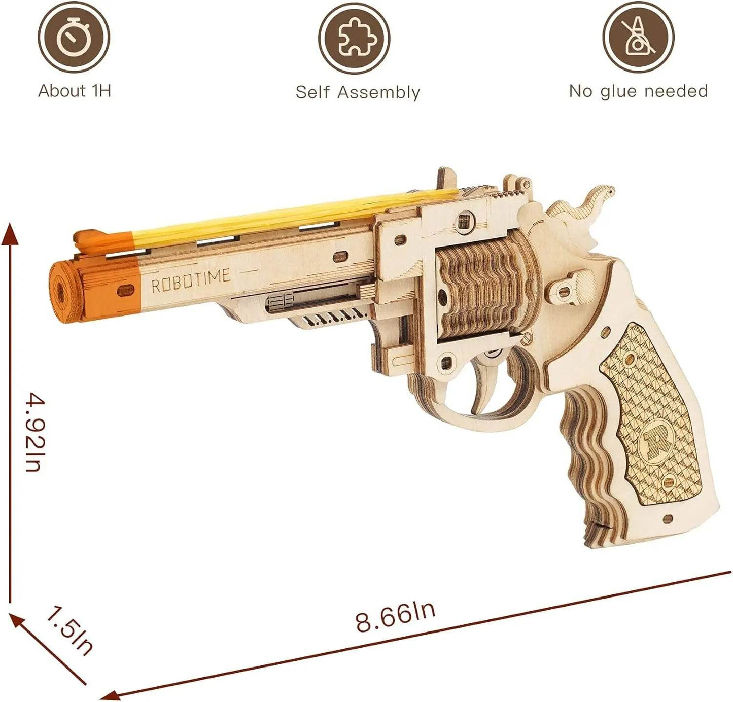 Educational Wooden Puzzle Kit 3D Rubber Band Gun For Kids - ToylandEU