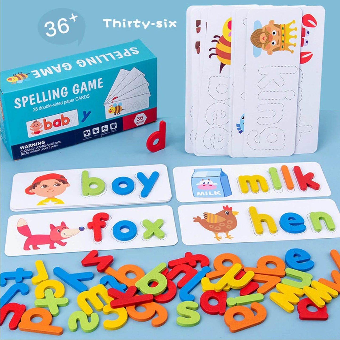 Educational Wooden Puzzle See And Spell Alphabet For Kids - ToylandEU