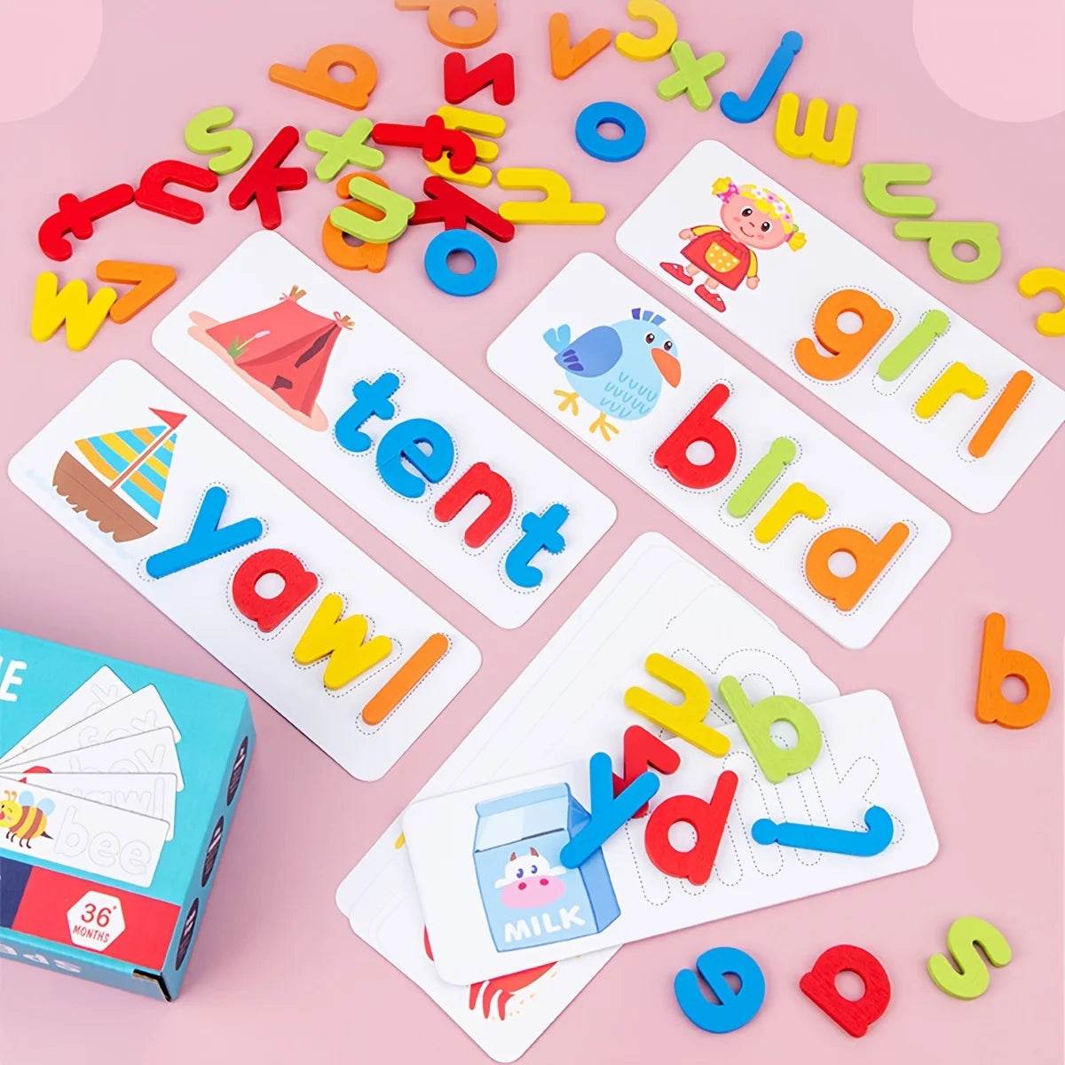 Educational Wooden Puzzle See And Spell Alphabet For Kids - ToylandEU