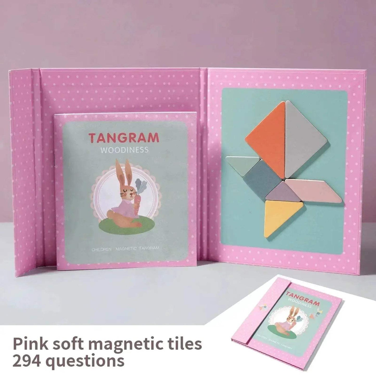 Educational Wooden Tangram Puzzle with Magnetic Pieces for Toddlers and Early Learners - ToylandEU
