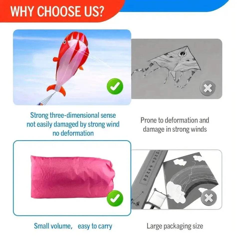  Effortless Soft Whale Kite 220cm Kite Toyland EU -  ToylandEU™