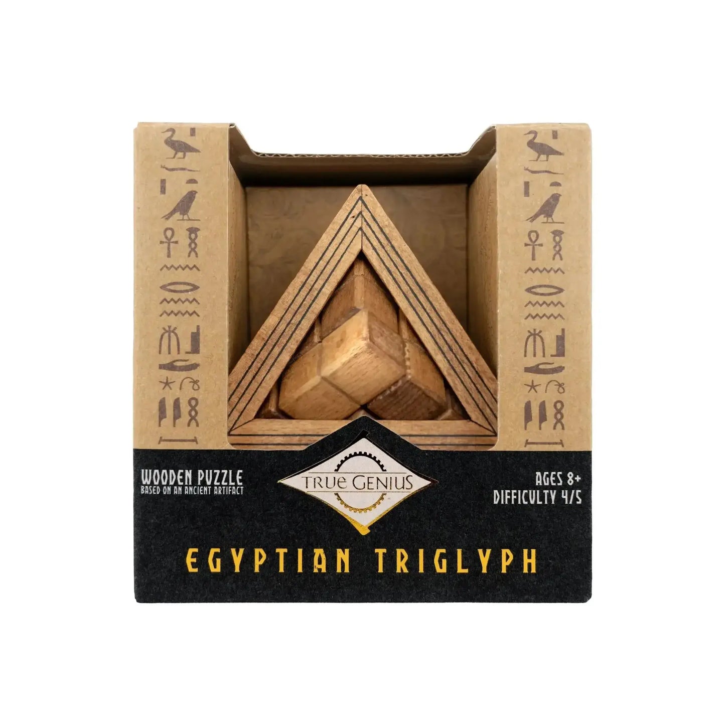 Egyptian Triglyph - Wooden Pyramid Brainteaser - ToylandEU