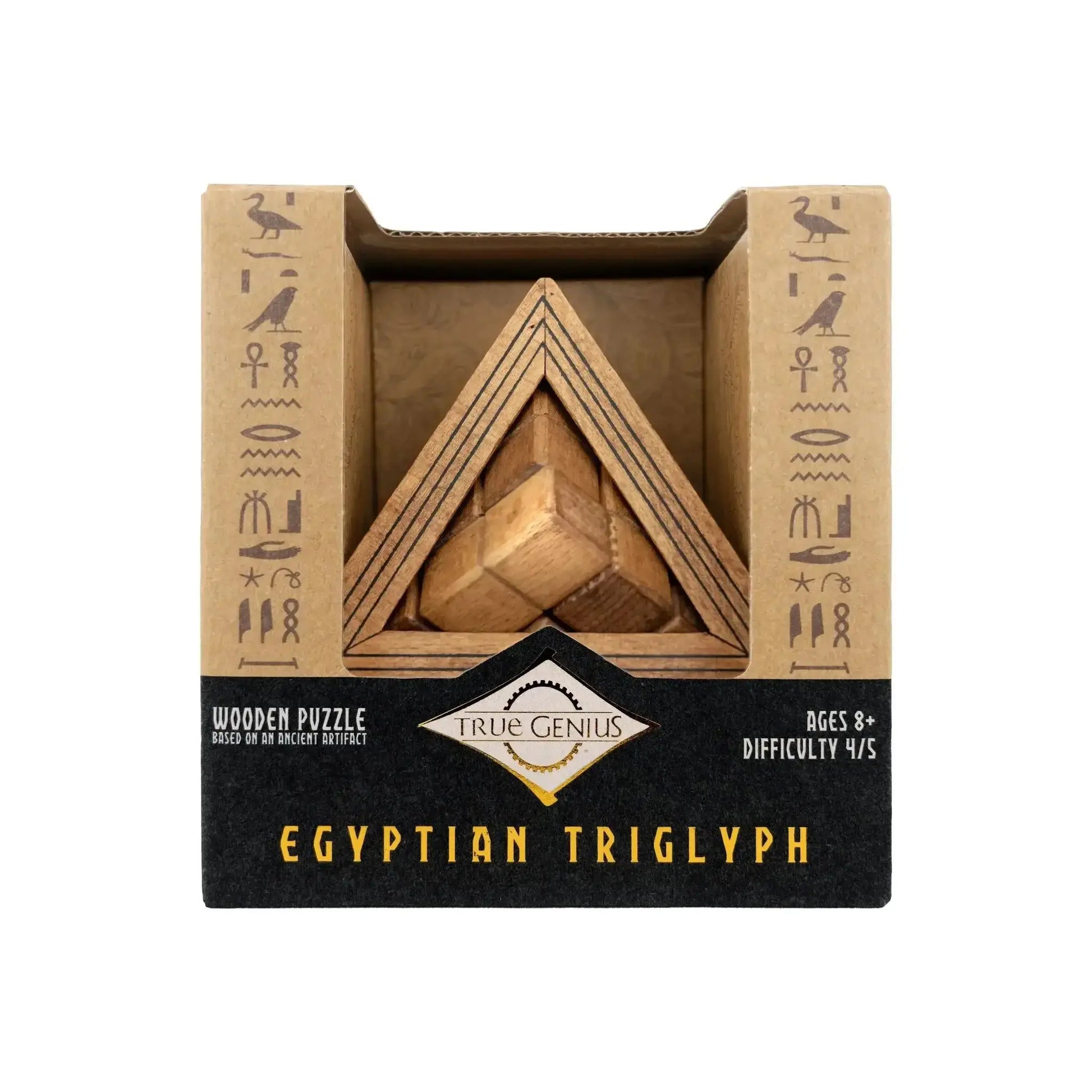Egyptian Triglyph - Wooden Pyramid Brainteaser - ToylandEU