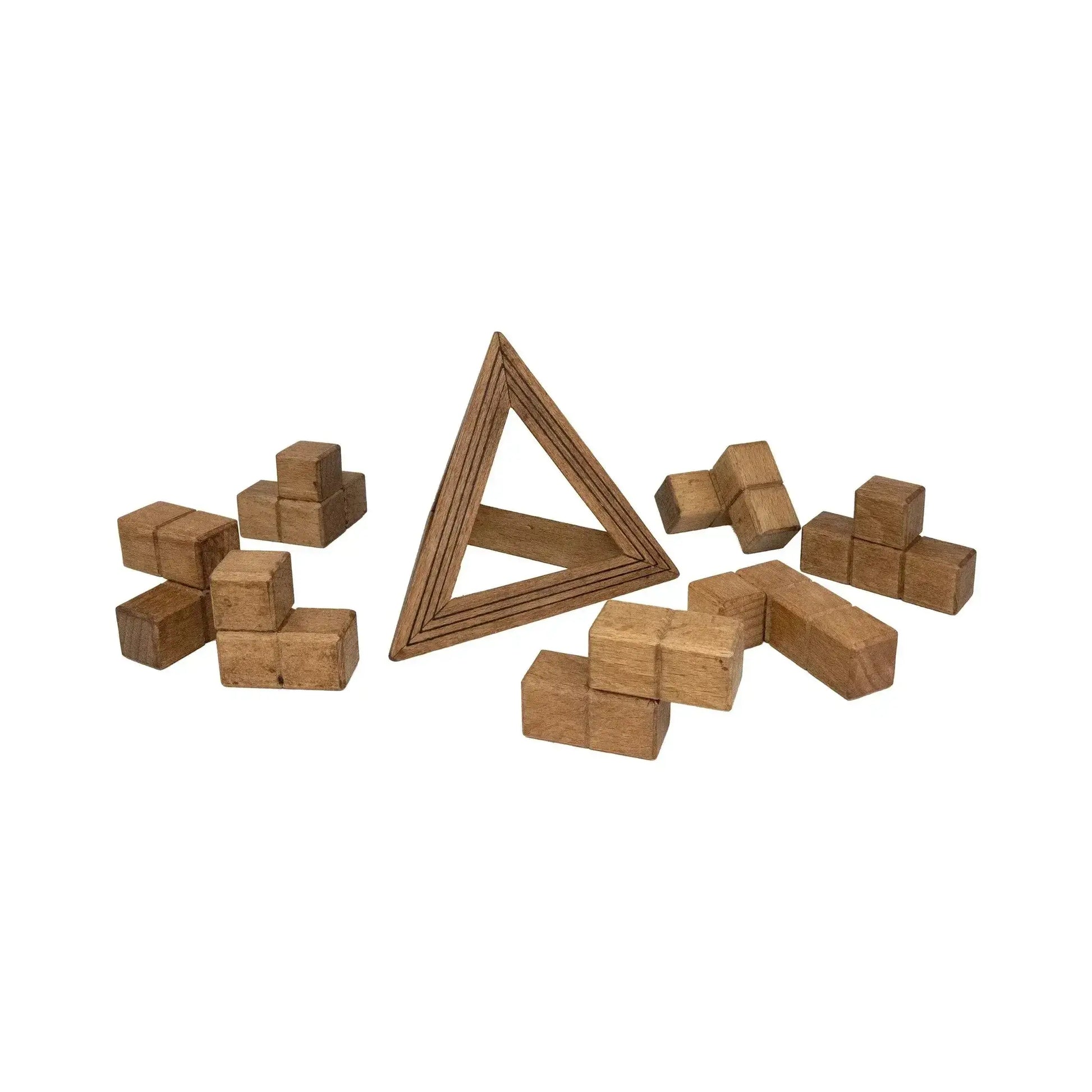 Egyptian Triglyph - Wooden Pyramid Brainteaser - ToylandEU