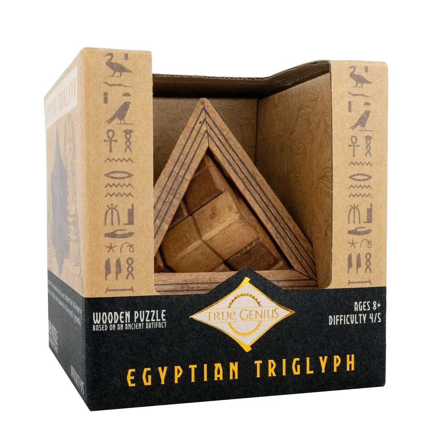 Egyptian Triglyph - Wooden Pyramid Brainteaser - ToylandEU