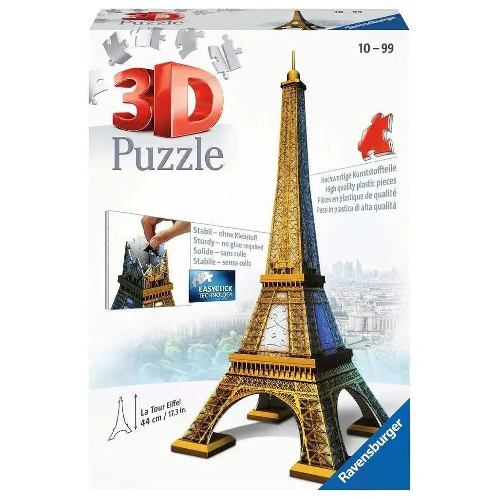 Eiffel Tower 3D Puzzle With Easy Click Technology Sculptural Display - ToylandEU