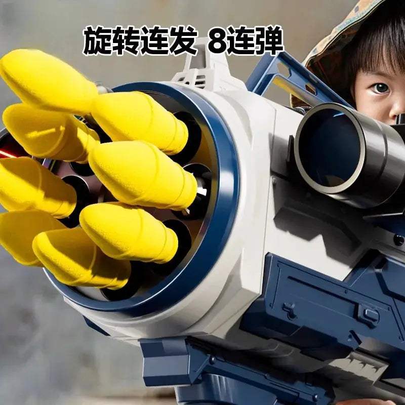Eight Barrel Toy Rocket Launcher Pistol With Lights And Sound - ToylandEU