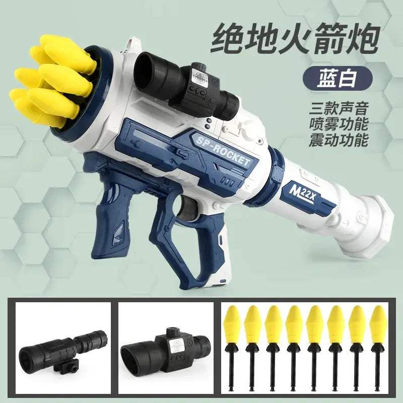Eight Barrel Toy Rocket Launcher Pistol With Lights And Sound - ToylandEU