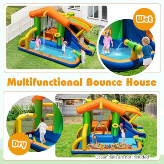  Eight In One Inflatable Water Slide With Ball Pit Pool -  ToylandEU™