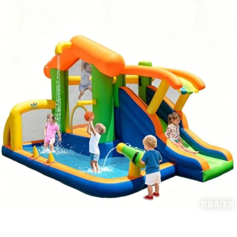  Eight In One Inflatable Water Slide With Ball Pit Pool -  ToylandEU™