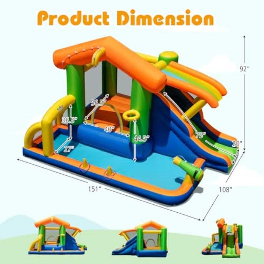  Eight In One Inflatable Water Slide With Ball Pit Pool -  ToylandEU™