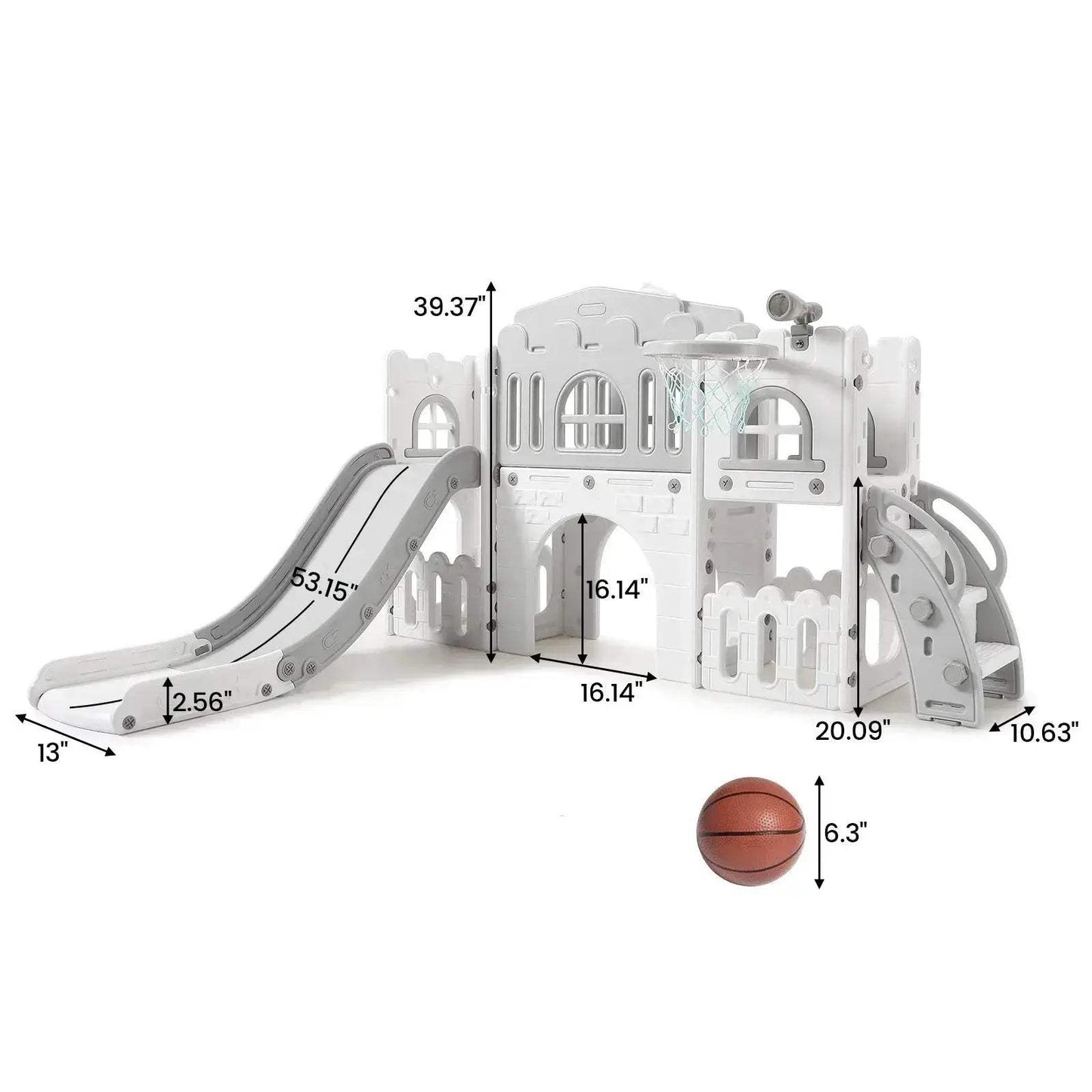 Eight In One Toddler Slide Indoor Playground Basketball Hoop - ToylandEU