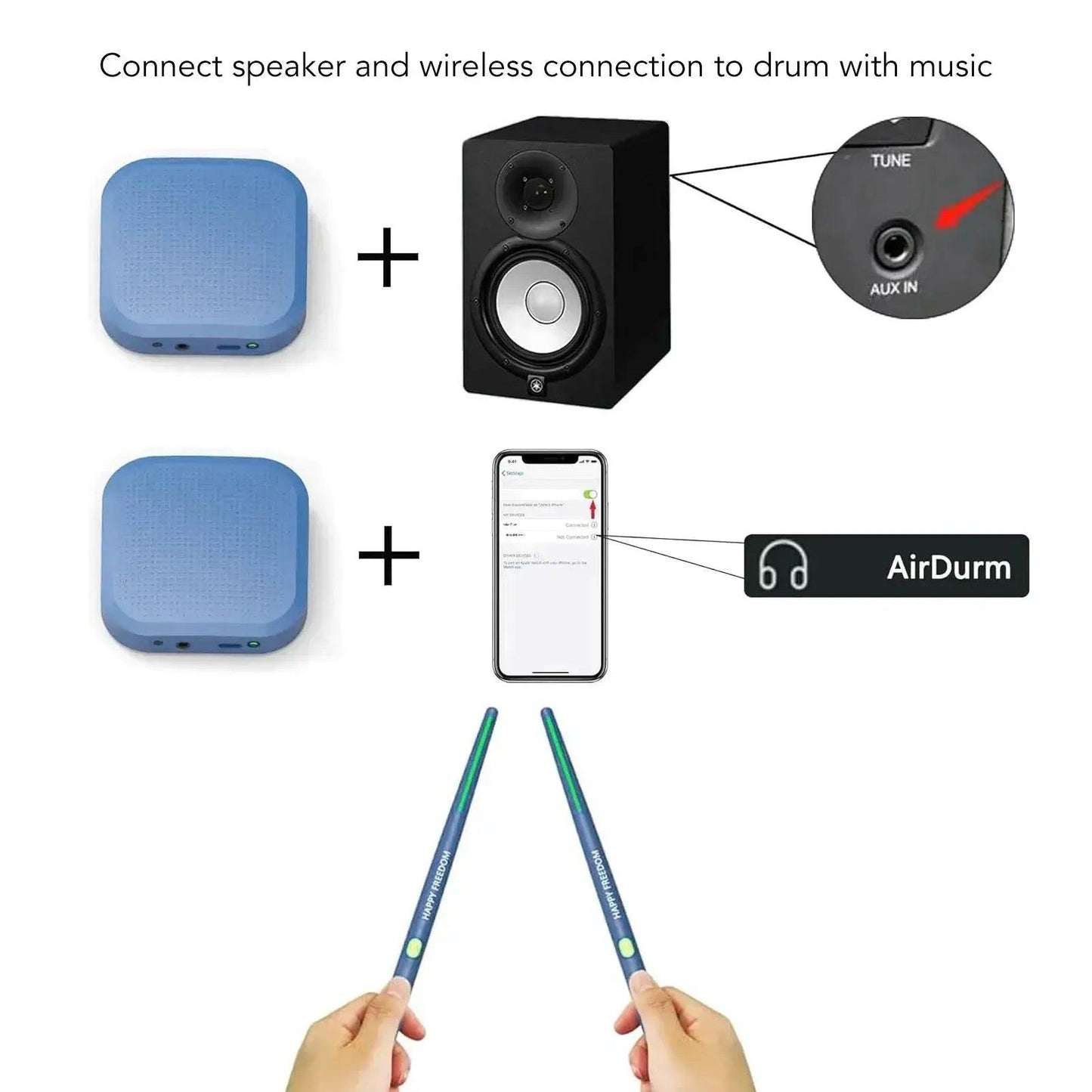  Electric Air Drum Set Bluetooth With 3D Motion Sensing -  ToylandEU™