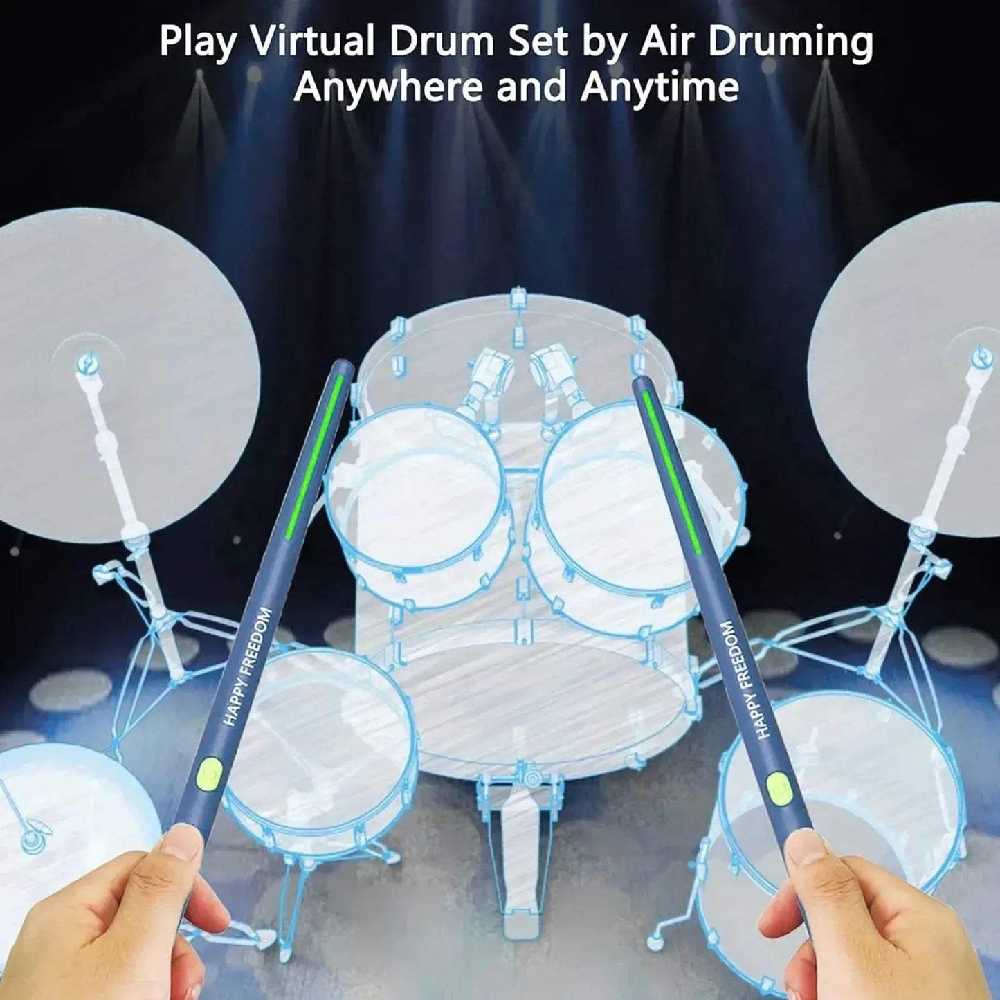 Electric Air Drum Set Bluetooth With 3D Motion Sensing - ToylandEU