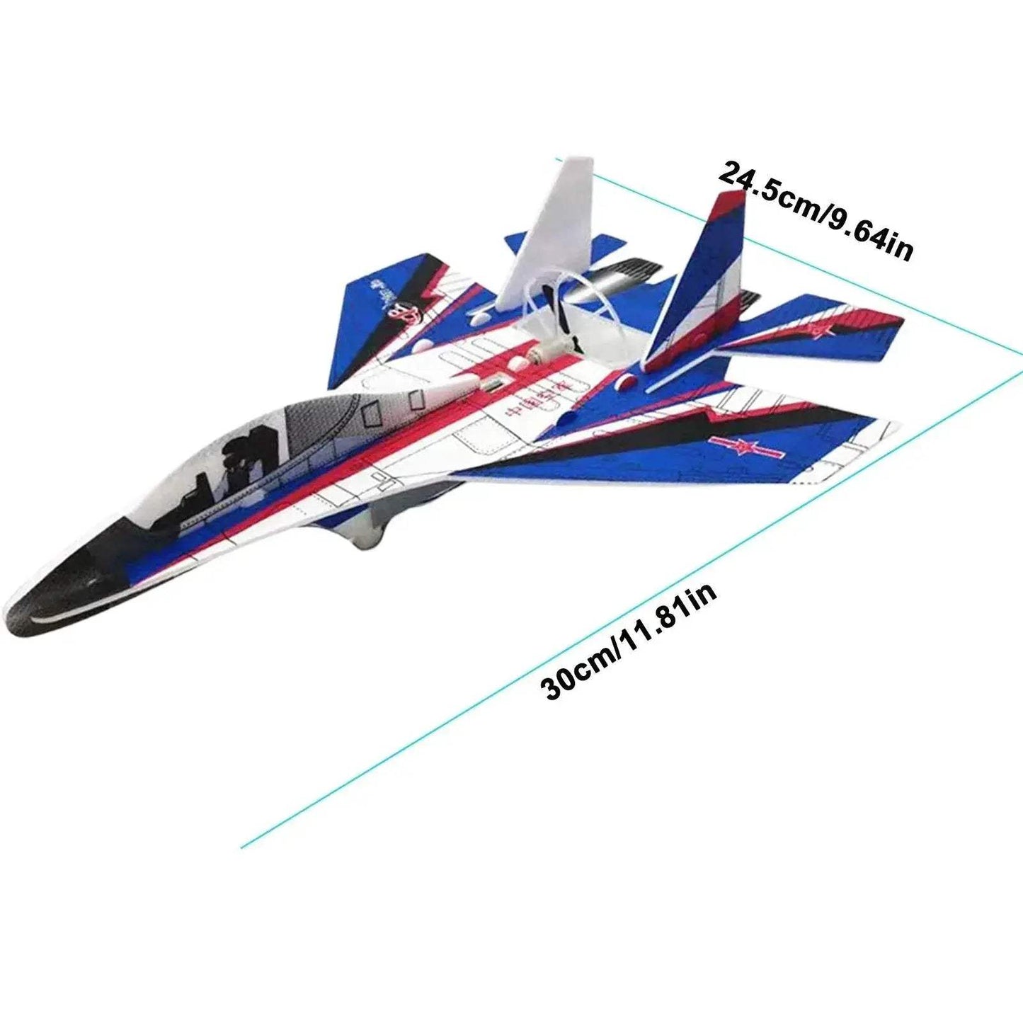 Electric Airplane Toy Rechargeable Throwing Foam Plane Glider - ToylandEU