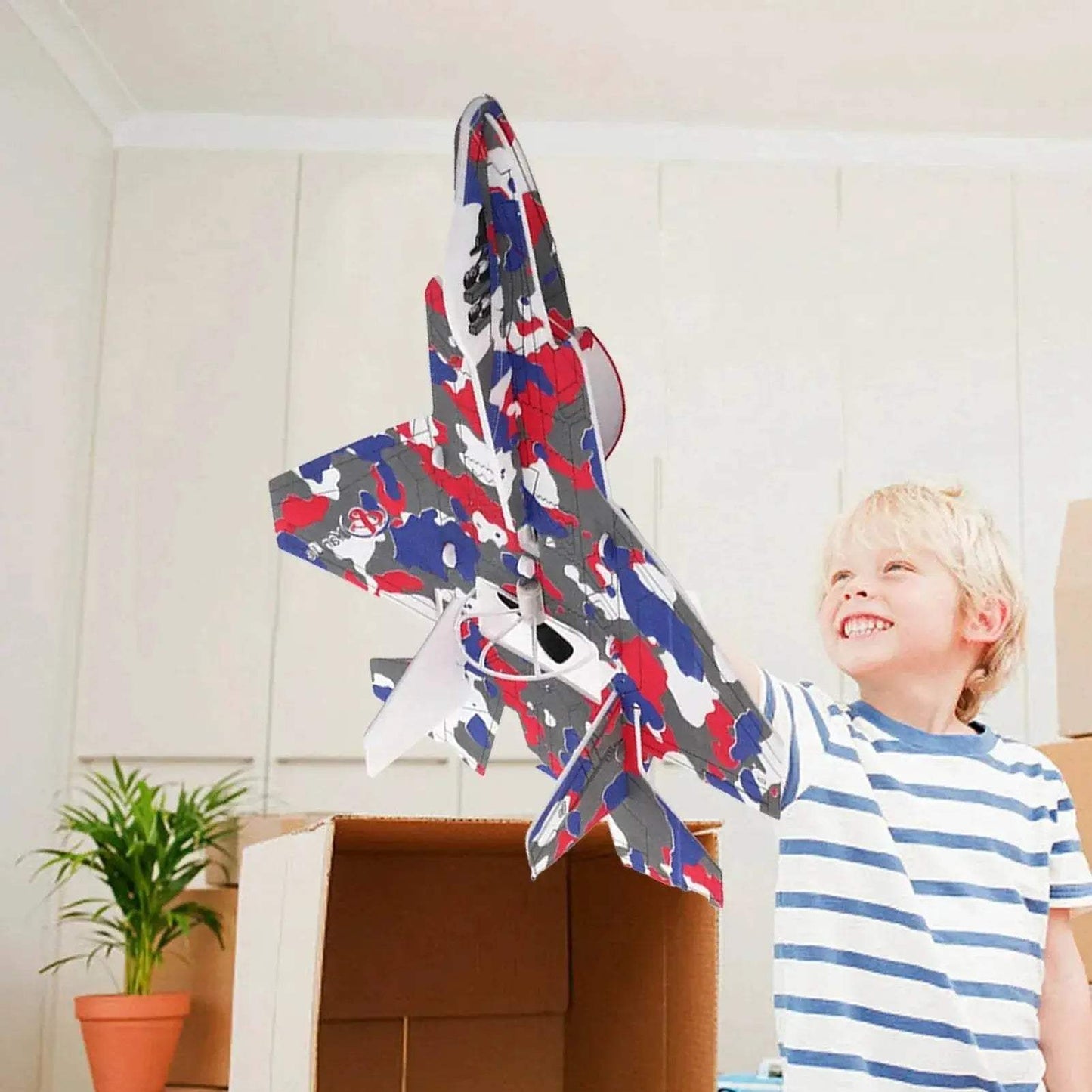 Electric Airplane Toy Rechargeable Throwing Foam Plane Glider - ToylandEU
