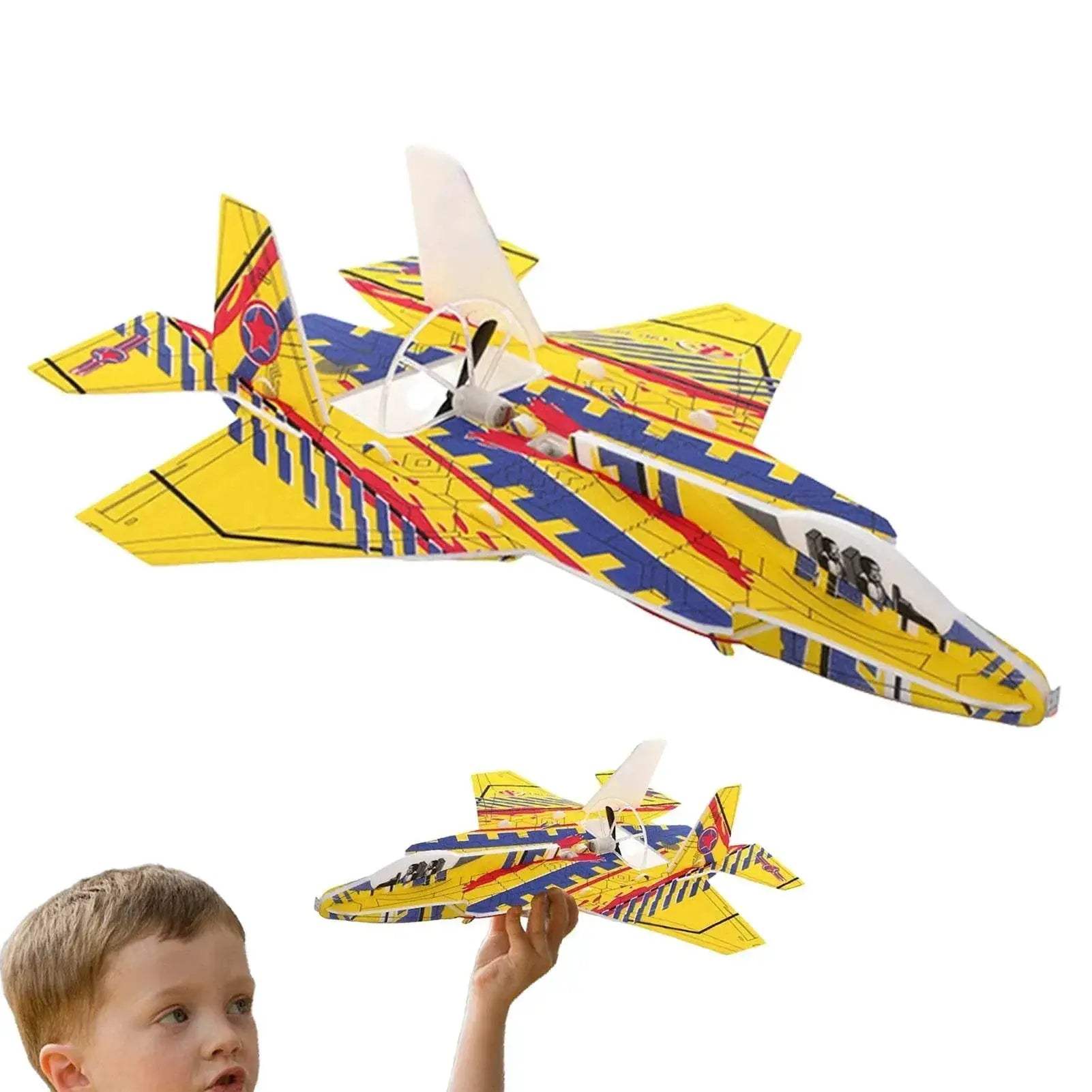 Electric Airplane Toy Rechargeable Throwing Foam Plane Glider - ToylandEU