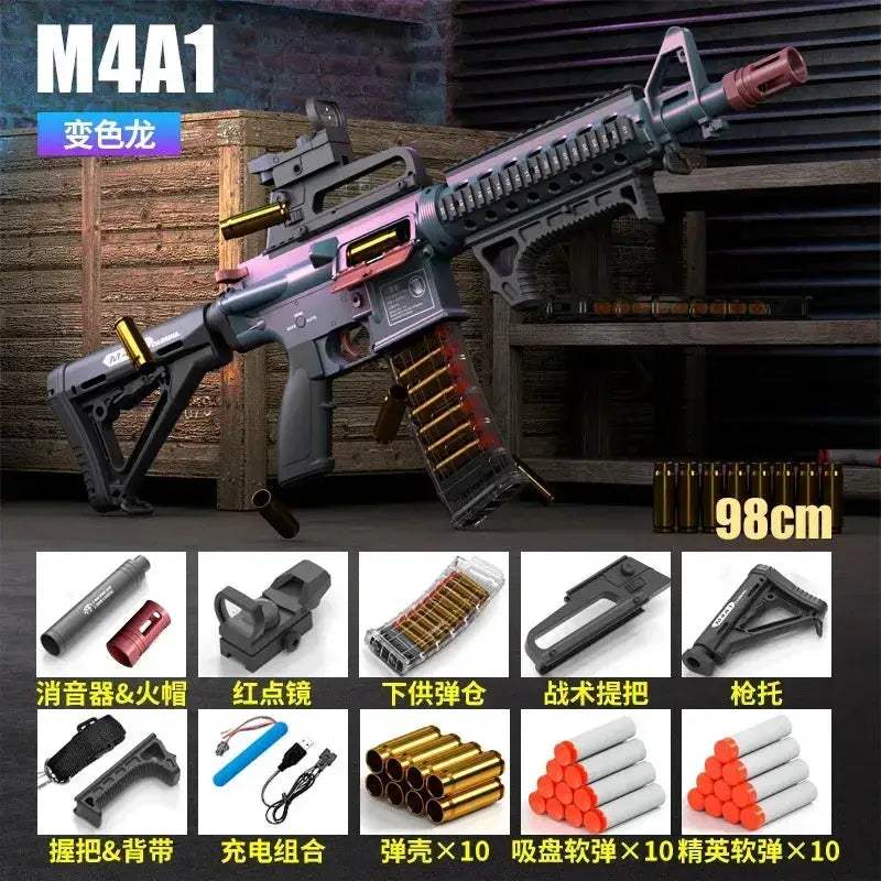 Electric Auto Firing Soft Bullet Toy Rifle M4A1 Pro - ToylandEU