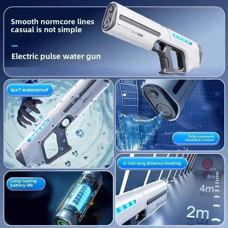 Electric Automatic Water Gun for Kids with Large Capacity - ToylandEU