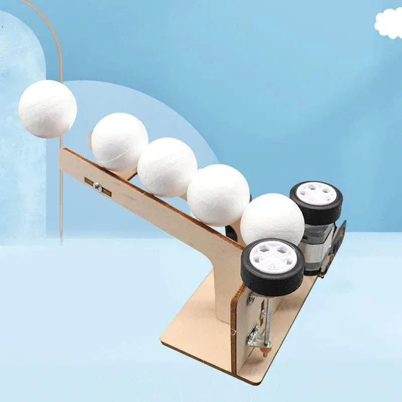 Electric Ball Pitching Machine Kits Kids DIY Science Toys Educational Technology Project Model Toys For Gift - ToylandEU