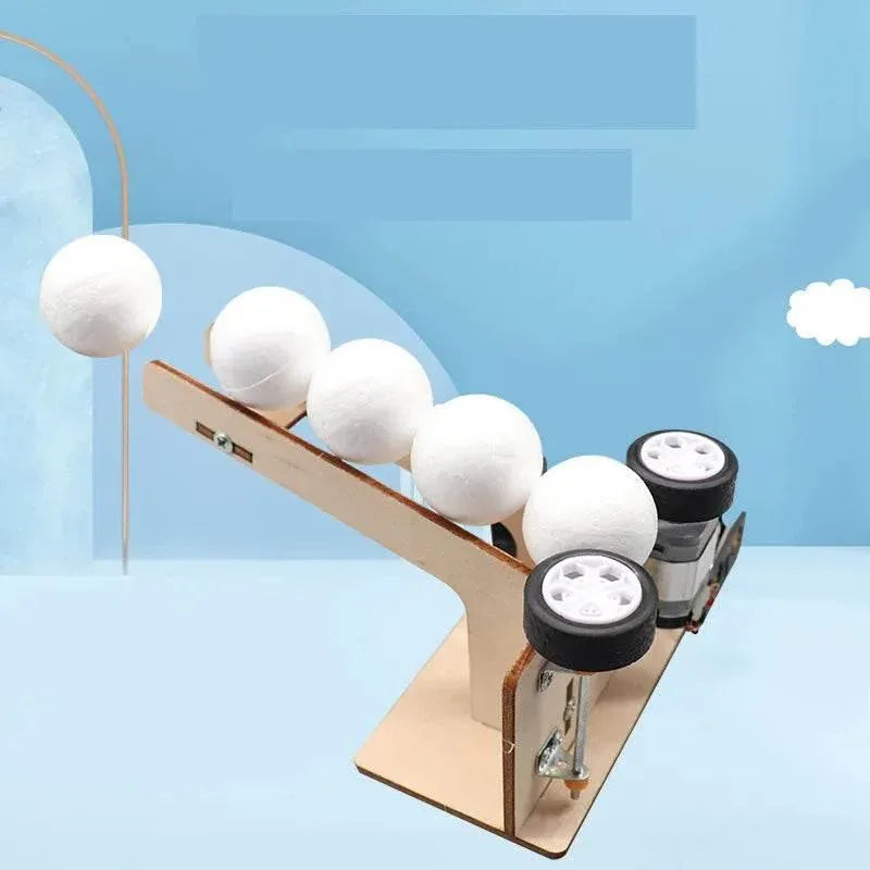 Electric Ball Pitching Machine Kits Kids DIY Science Toys Educational Technology Project Model Toys For Gift - ToylandEU
