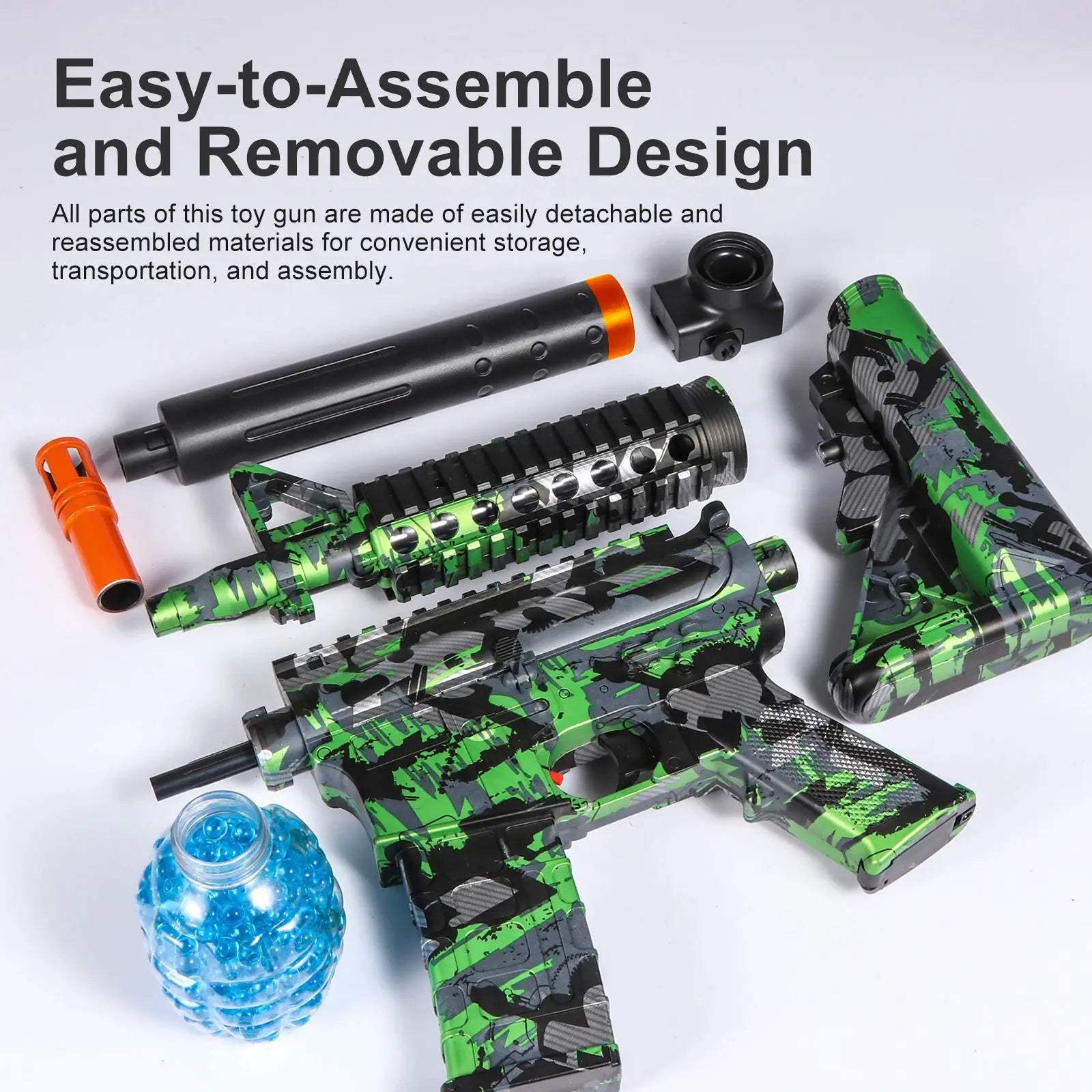 Electric Blaster Toy Gun Rechargeable Auto Fire Outdoor Play - ToylandEU