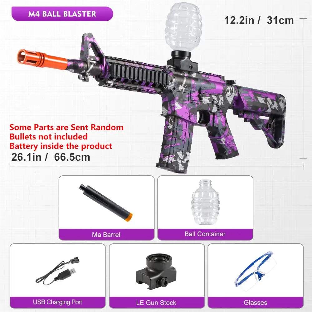 Electric Blaster Toy Gun Rechargeable Auto Fire Outdoor Play - ToylandEU
