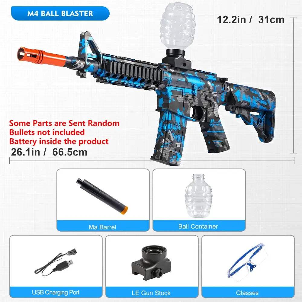 Electric Blaster Toy Gun Rechargeable Auto Fire Outdoor Play - ToylandEU