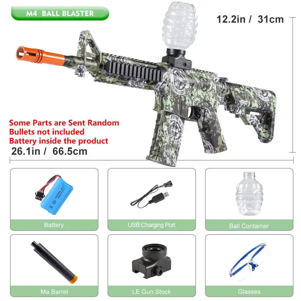 Electric Blaster Toy Gun Rechargeable Auto Fire Outdoor Play - ToylandEU