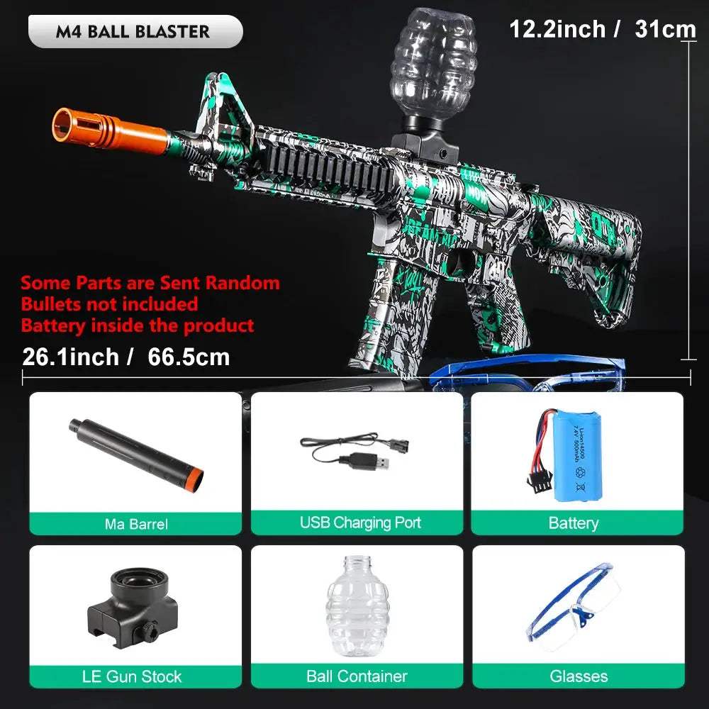 Electric Blaster Toy Gun Rechargeable Auto Fire Outdoor Play - ToylandEU