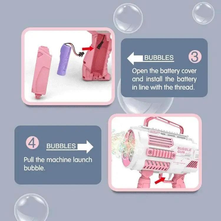  Electric Bubble Gun with Large Capacity and Light Music -  ToylandEU™