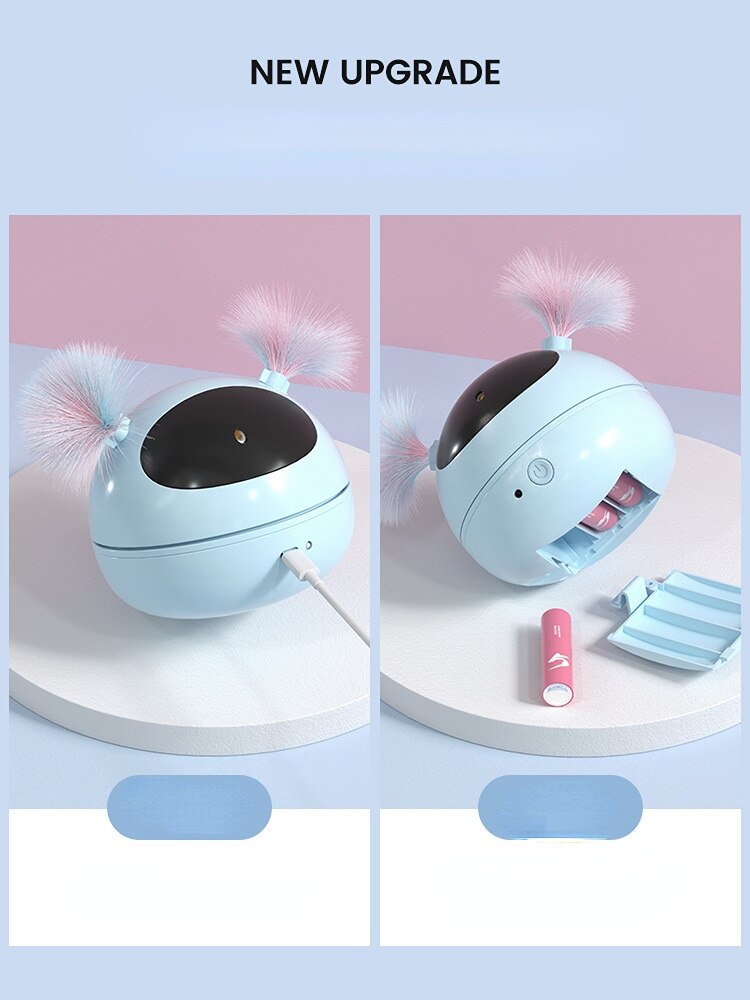 Interactive Automatic Cat Toy with Feathers and Infrared Light - ToylandEU