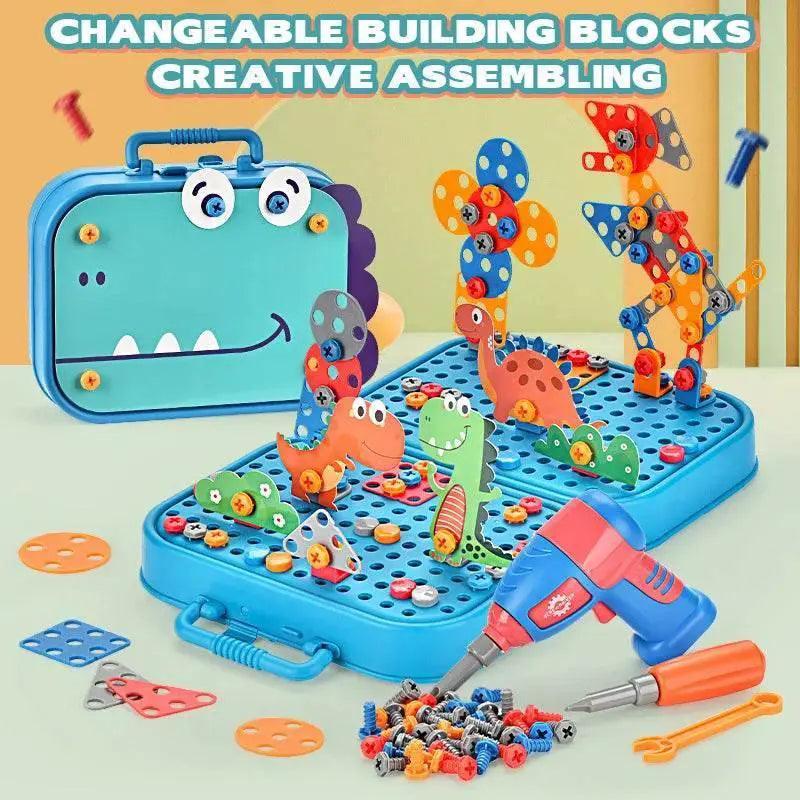  Electric Drill Screw Nut 3D Screwing Blocks Set for Boys -  ToylandEU™