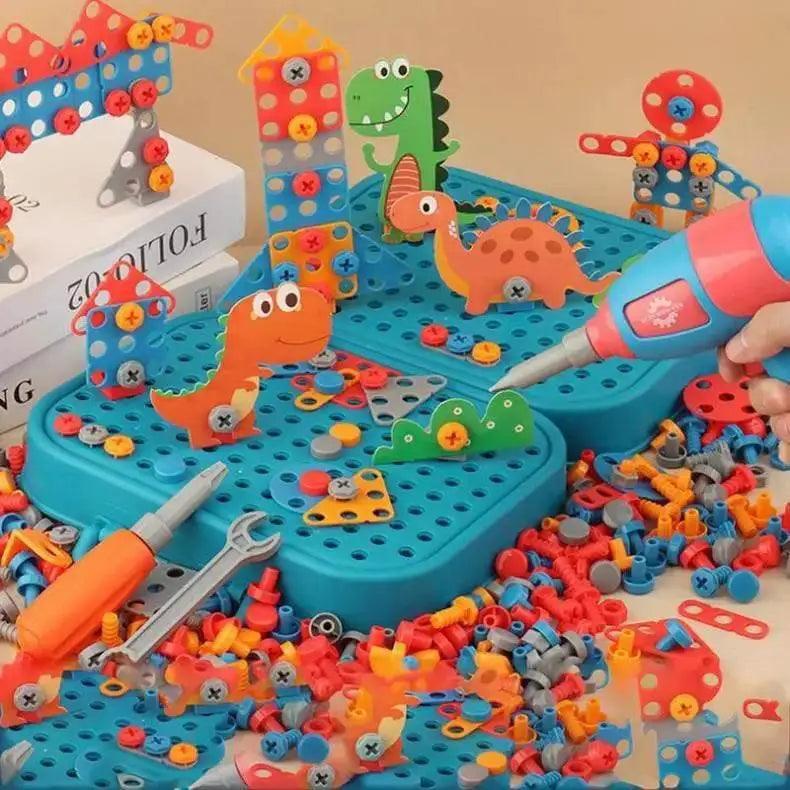  Electric Drill Screw Nut 3D Screwing Blocks Set for Boys -  ToylandEU™