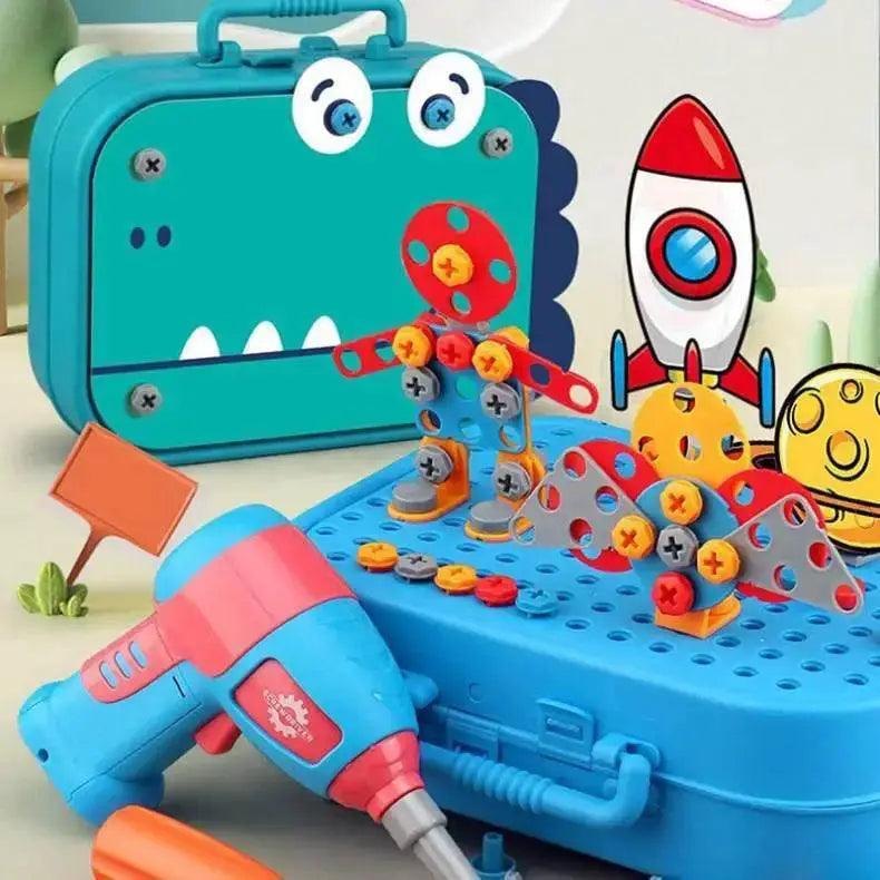  Electric Drill Screw Nut 3D Screwing Blocks Set for Boys -  ToylandEU™