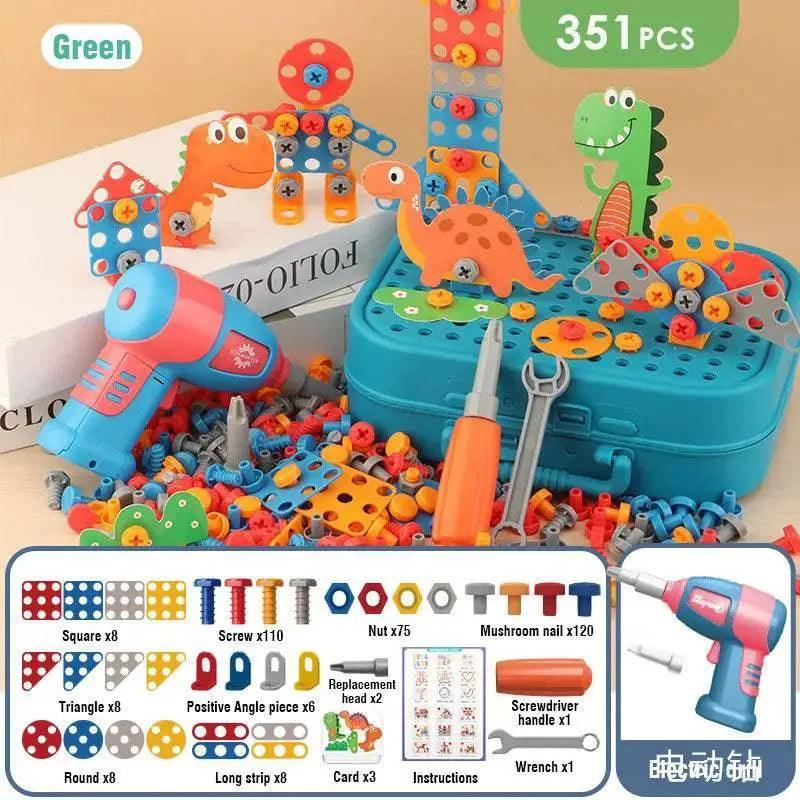  Electric Drill Screw Nut 3D Screwing Blocks Set for Boys -  ToylandEU™