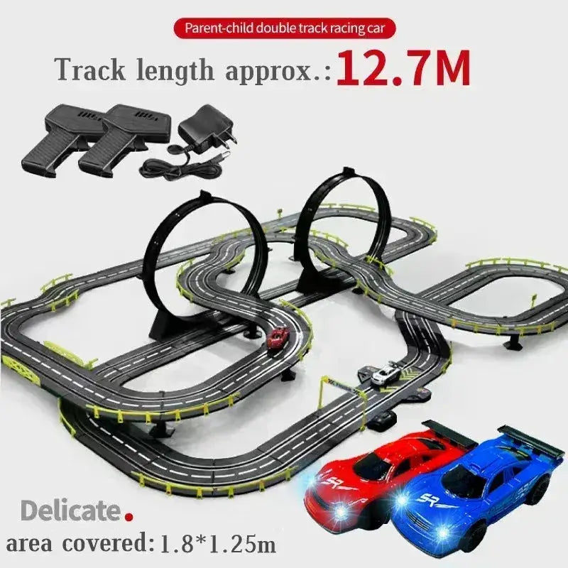 Electric Dual Remote Control RC Car Racing Track Toy - ToylandEU