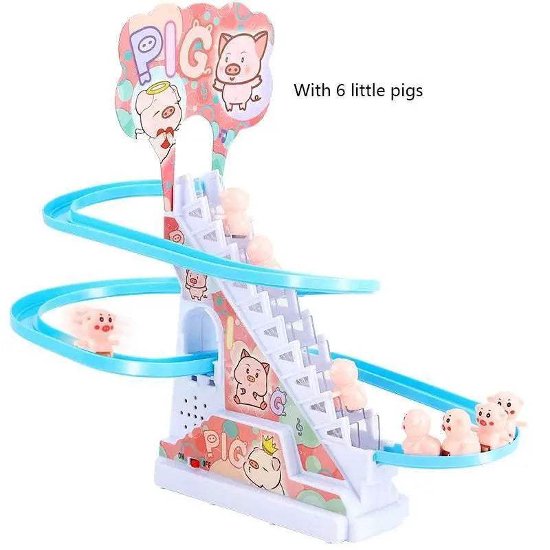 Electric Duck Climbing Stairs Race Track with LED Lights & Music - ToylandEU