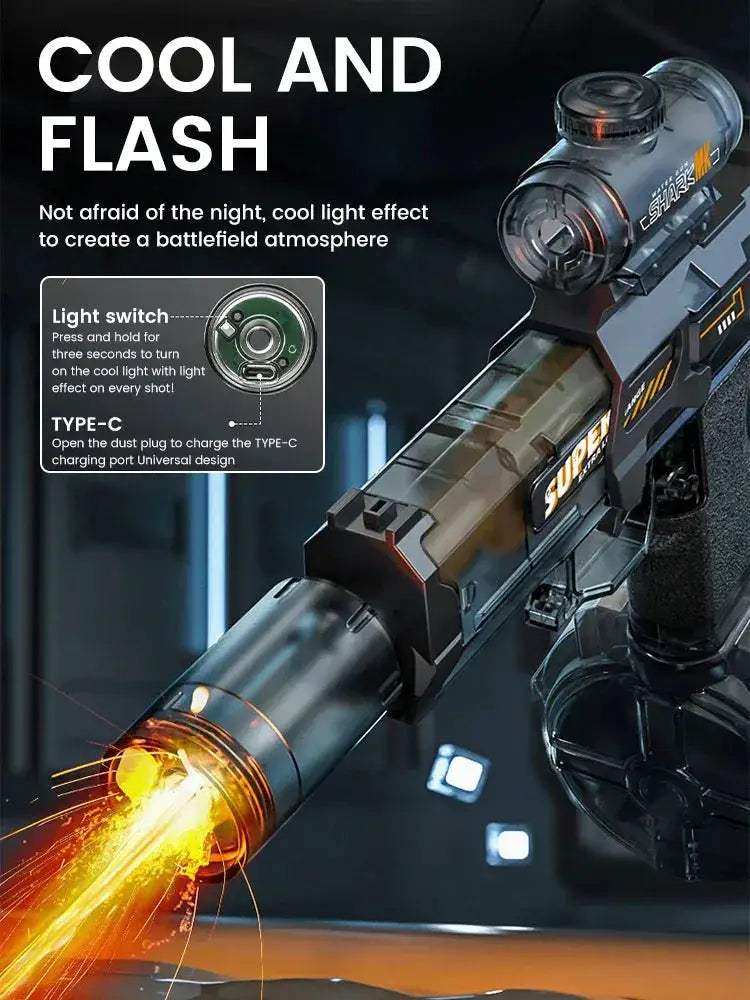 Electric Flame Water Gun for Kids With Sensor Lights - ToylandEU