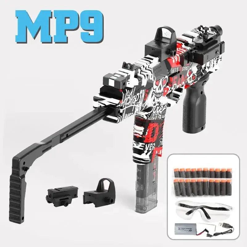  Electric Foam Dart Blaster MP9 Submachine Gun Outdoors -  ToylandEU™