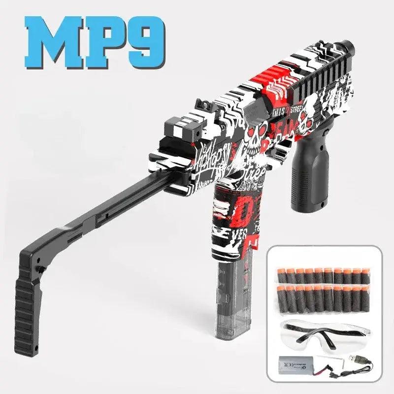  Electric Foam Dart Blaster MP9 Submachine Gun Outdoors -  ToylandEU™