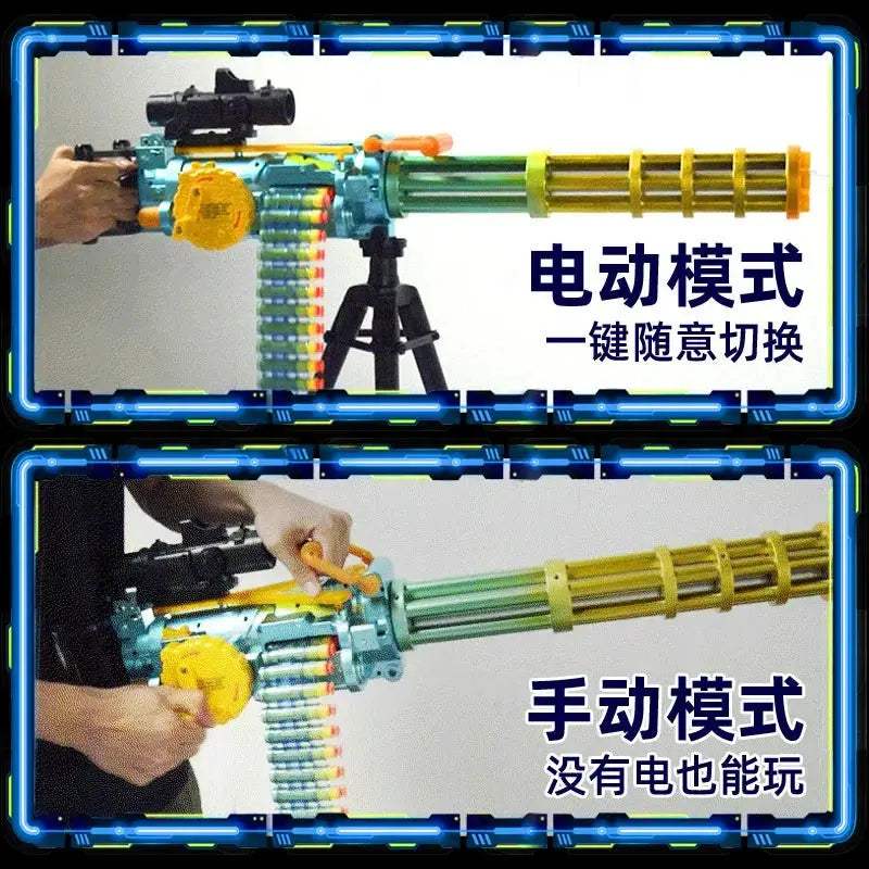 Electric Gatling Toy Gun With Continuous Rotary Firing - ToylandEU